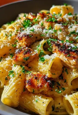 Garlic Butter Chicken with Rigatoni and Parmesan