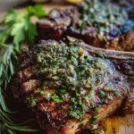 Grilled Flank Steak with Lemon-Herb Sauce