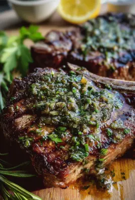 Grilled Flank Steak with Lemon-Herb Sauce