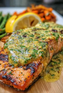 Grilled Salmon with Mustard-Herb Butter