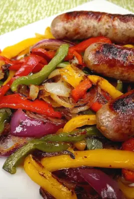 Grilled Sausage with Peppers and Onions
