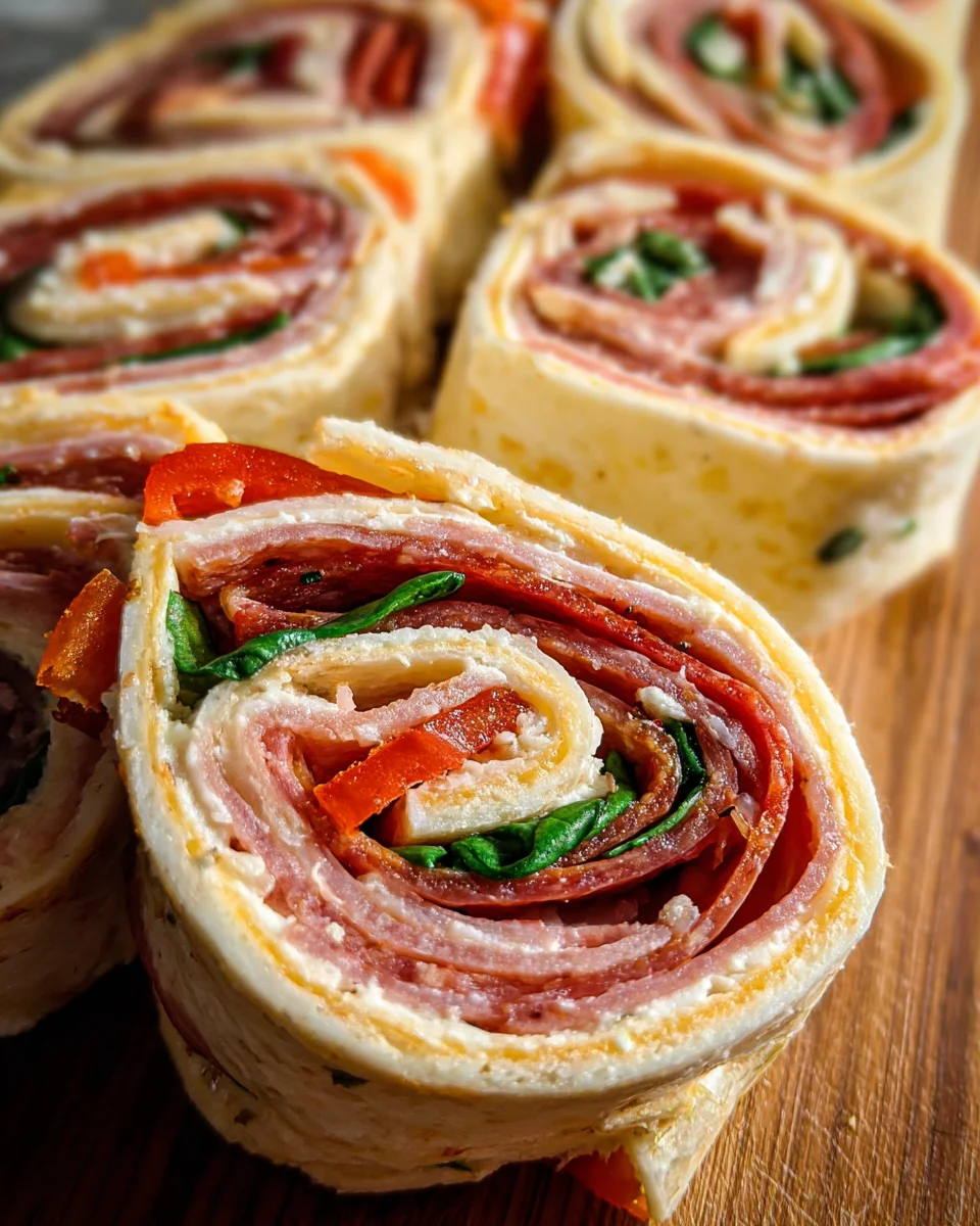 Italian Deli Pinwheel Sandwiches