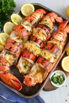 Lemon Butter Grilled Lobster Tails