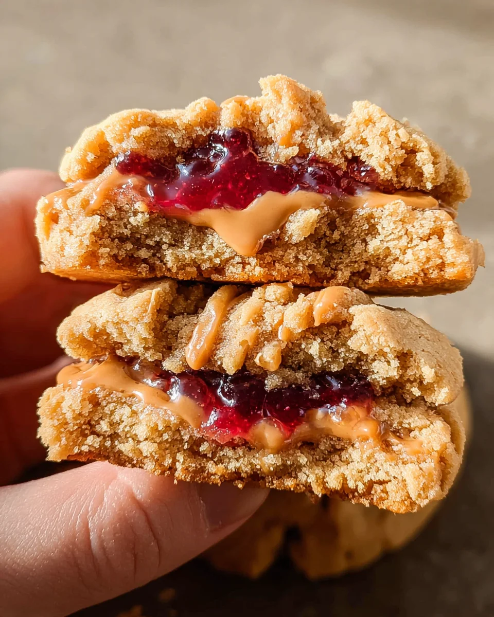 PB&J Stuffed Cookies
