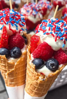 Patriotic Fruit Cones