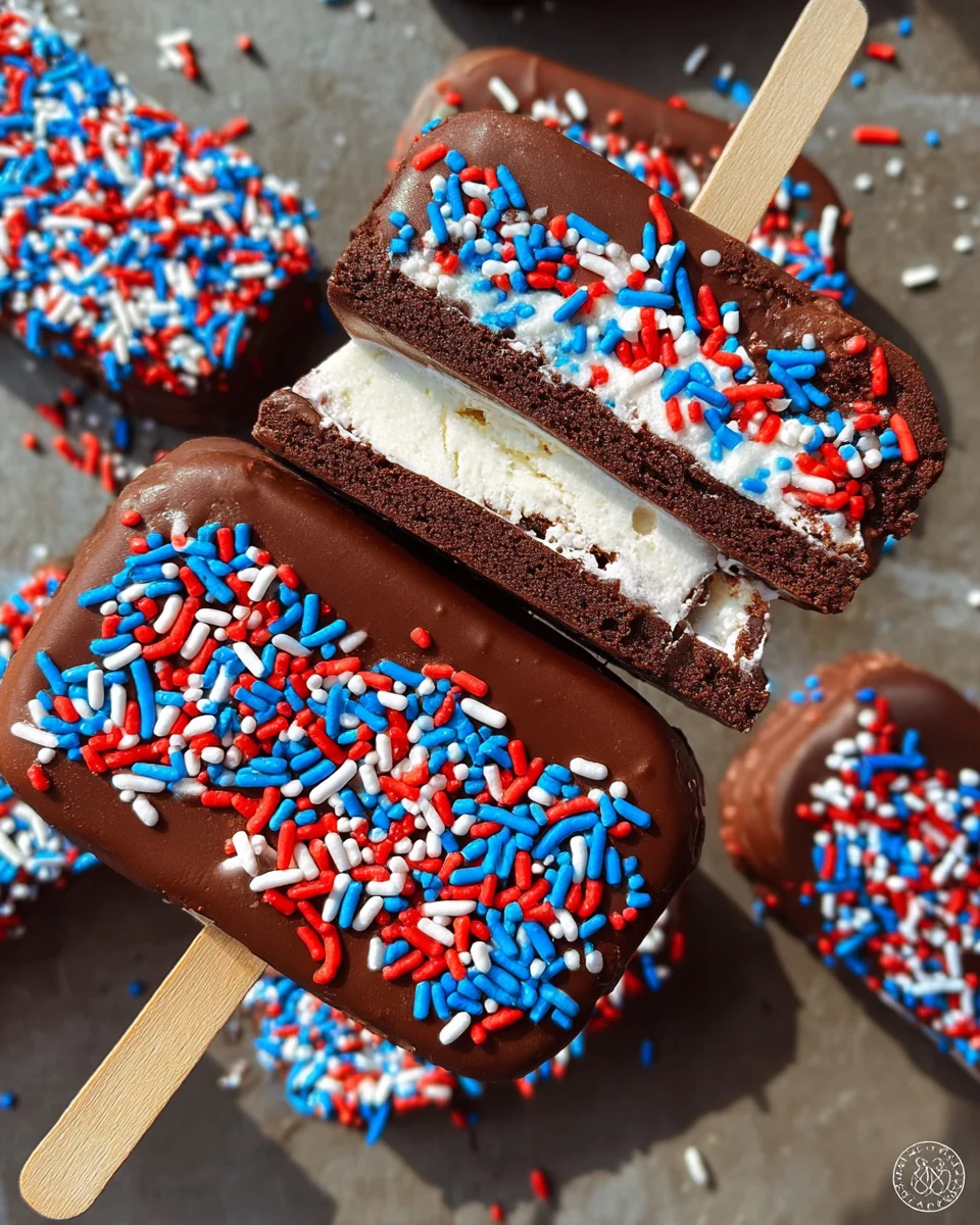Patriotic Mini Ice Cream Sandwiches
