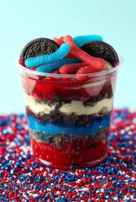 Red, White and Blue Dirt Cups