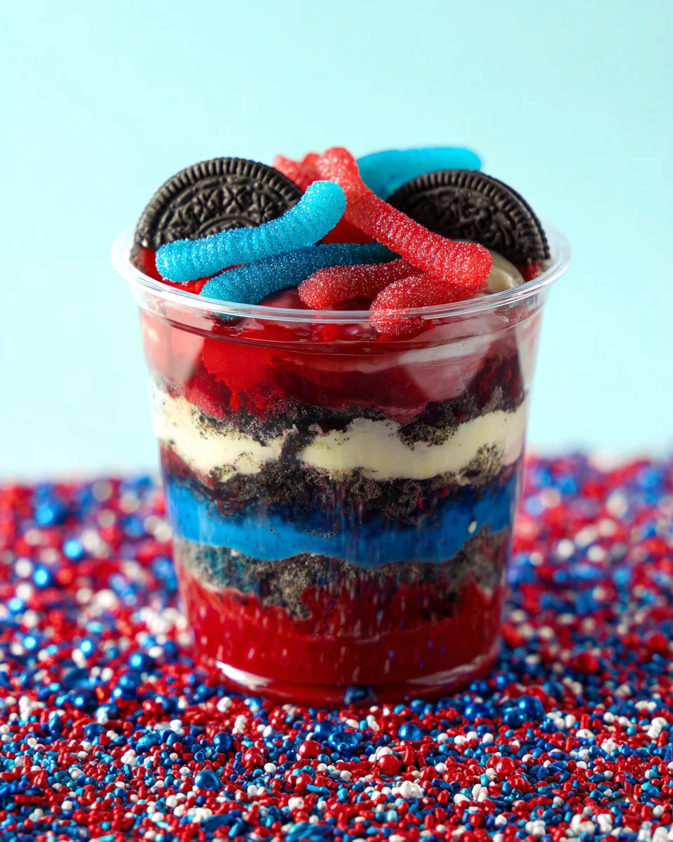 Red, White and Blue Dirt Cups
