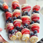 Red, White and Blue Fruit Kabobs