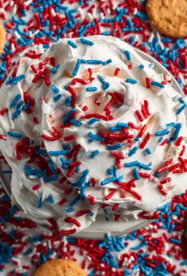 Red, White and Blue Funfetti Dip