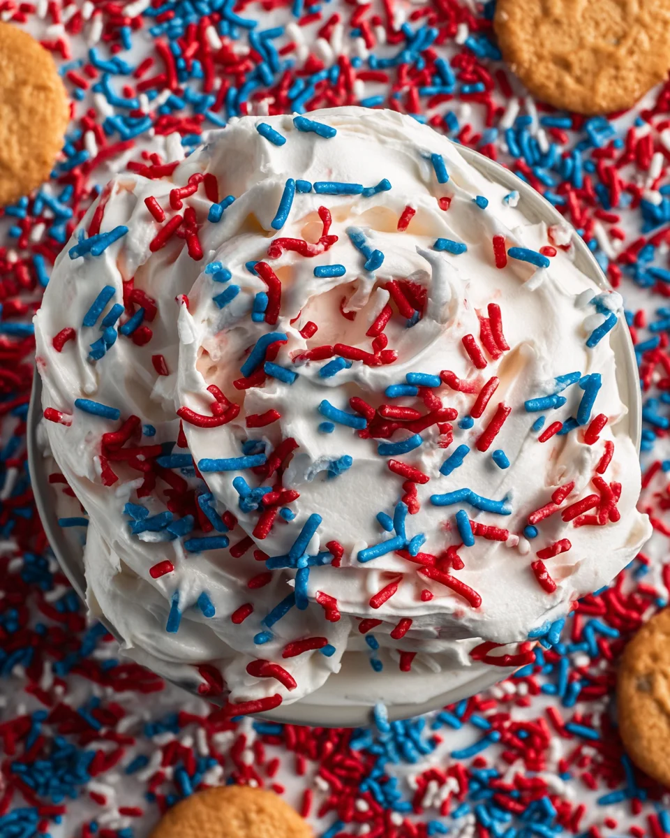 Red, White and Blue Funfetti Dip