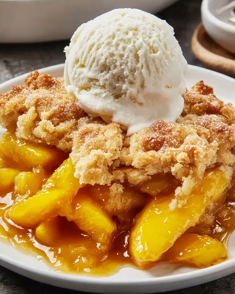 Ridiculously Easy Peach Cobbler
