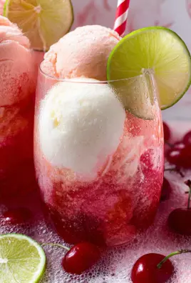 Shirley Temple Ice Cream Float