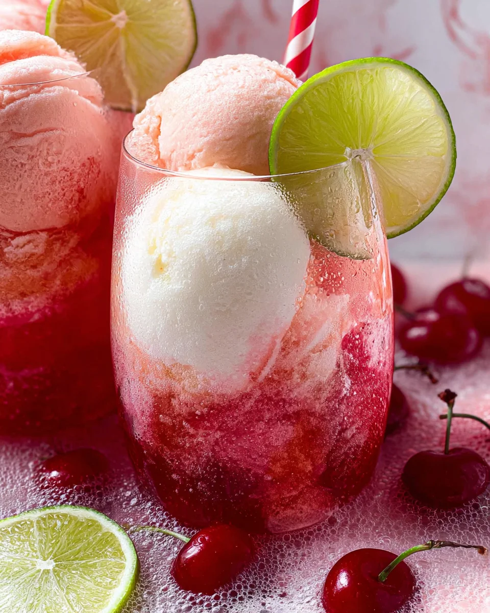 Shirley Temple Ice Cream Float