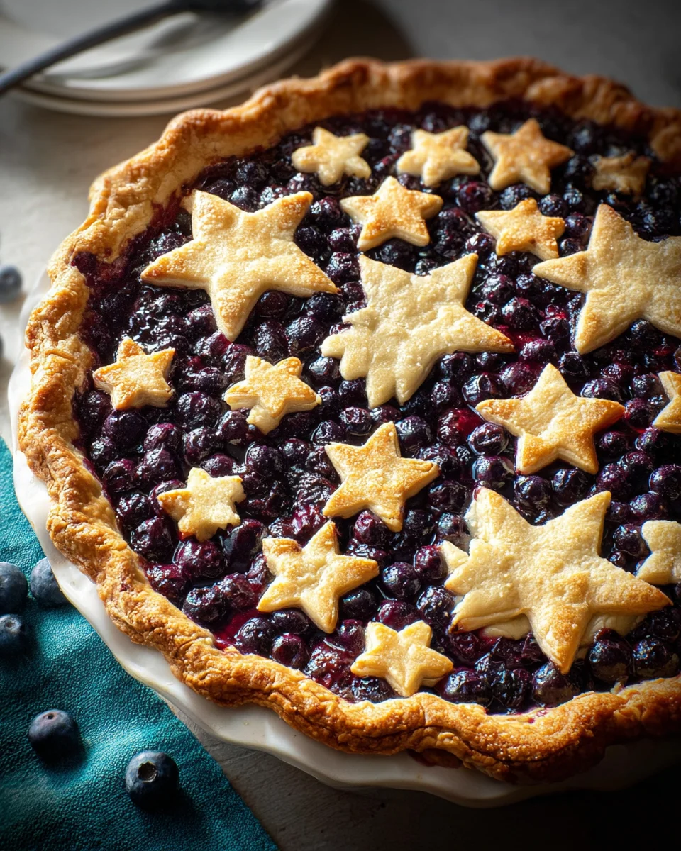 Star-Studded Blueberry Pie
