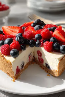 Triple Berry No-Bake Cheesecake
