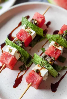 Watermelon-Feta Skewers