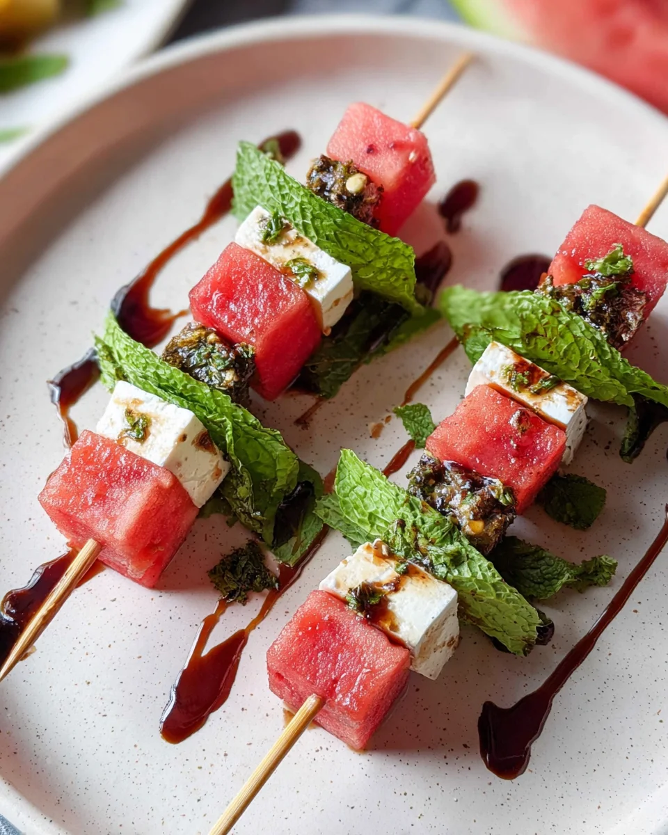 Watermelon-Feta Skewers