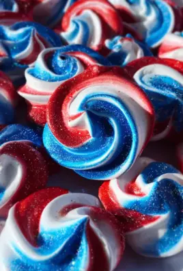 patriotic meringue cookies