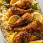 Baked Chicken Legs and Rice