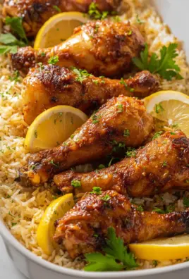 Baked Chicken Legs and Rice