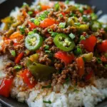 Beef and Pepper Rice Bowl