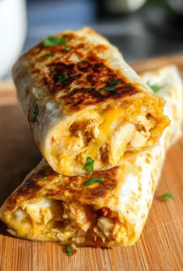 Cheesy Garlic Chicken Wraps