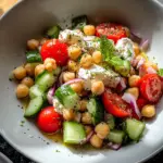 Cottage Cheese and Chickpeas Salad