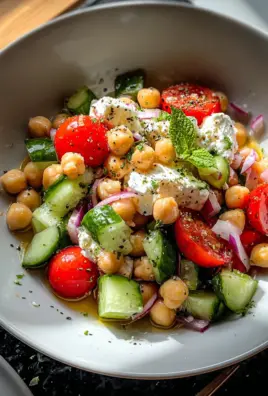 Cottage Cheese and Chickpeas Salad