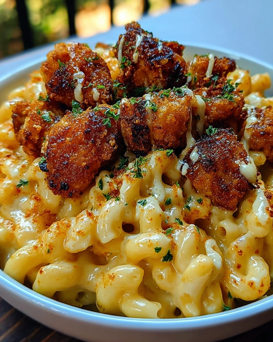 Creamy Honey Pepper Chicken Mac and Cheese Delight