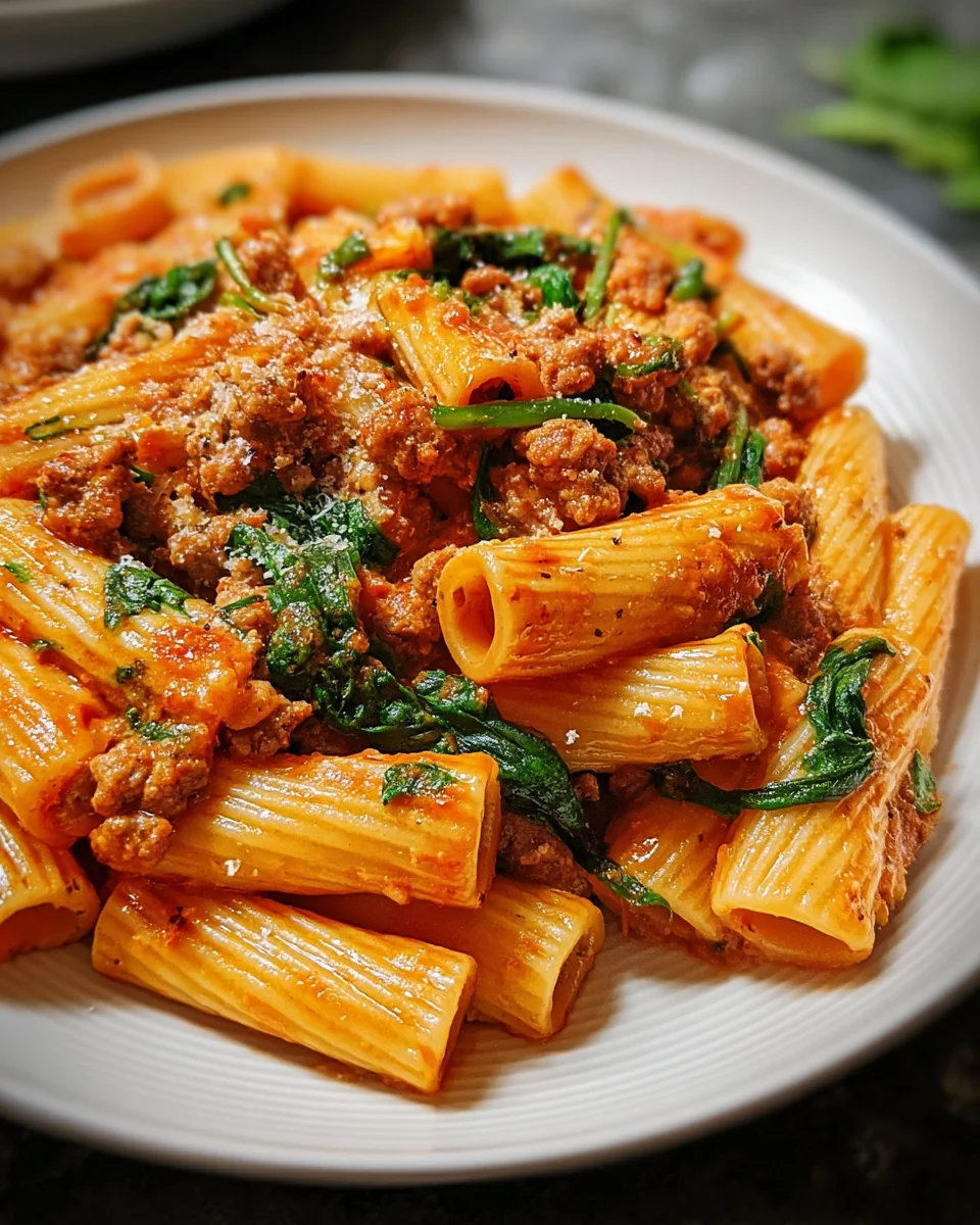 Creamy Sausage Rigatoni