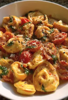 Creamy Tortellini with Tomatoes