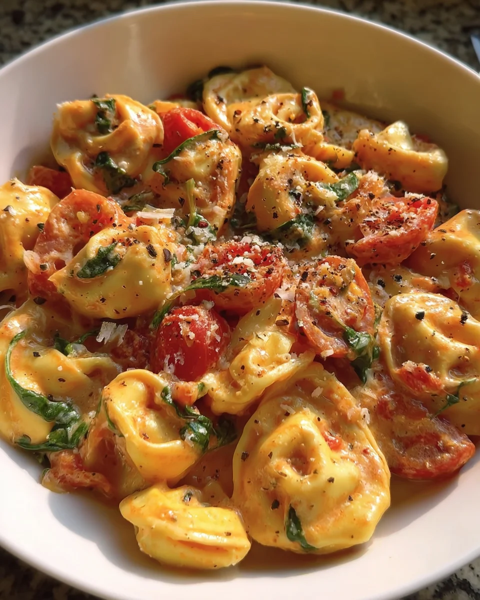Creamy Tortellini with Tomatoes