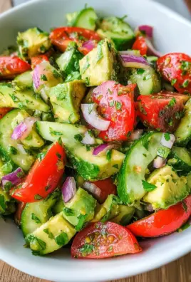 Cucumber Tomato Avocado Salad