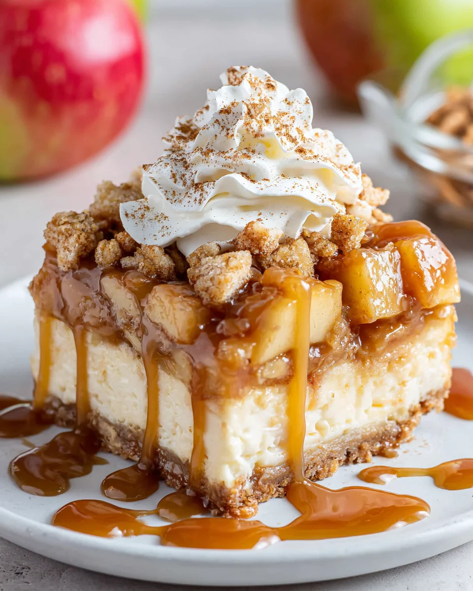 Easy Caramel Apple Cheesecake Bars