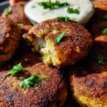 Easy Lentil Patties (with Lemon Tahini Dip)