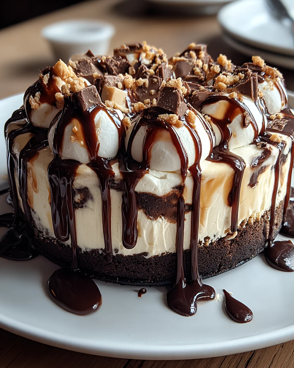 Hot Fudge Sundae Brownie Cheesecake