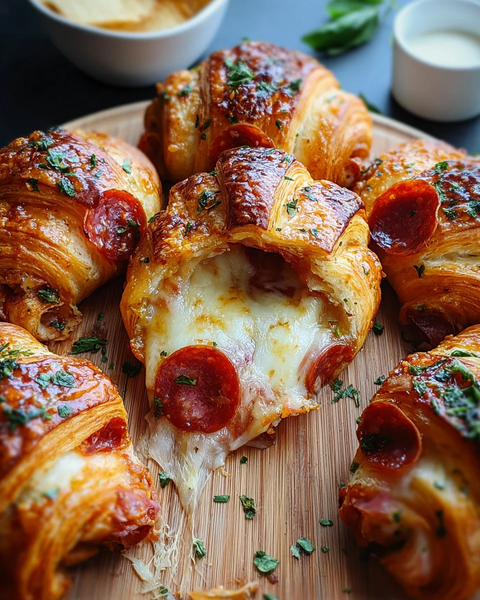 Mozzarella Pepperoni Croissant Rolls