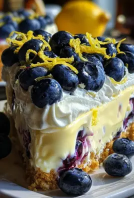 No-Bake Lemon dazzling Blueberry cream Cake