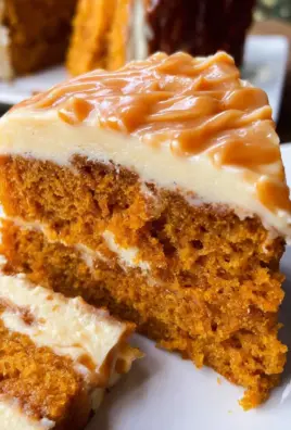 Pumpkin Cake with Caramel Cream Cheese Frosting