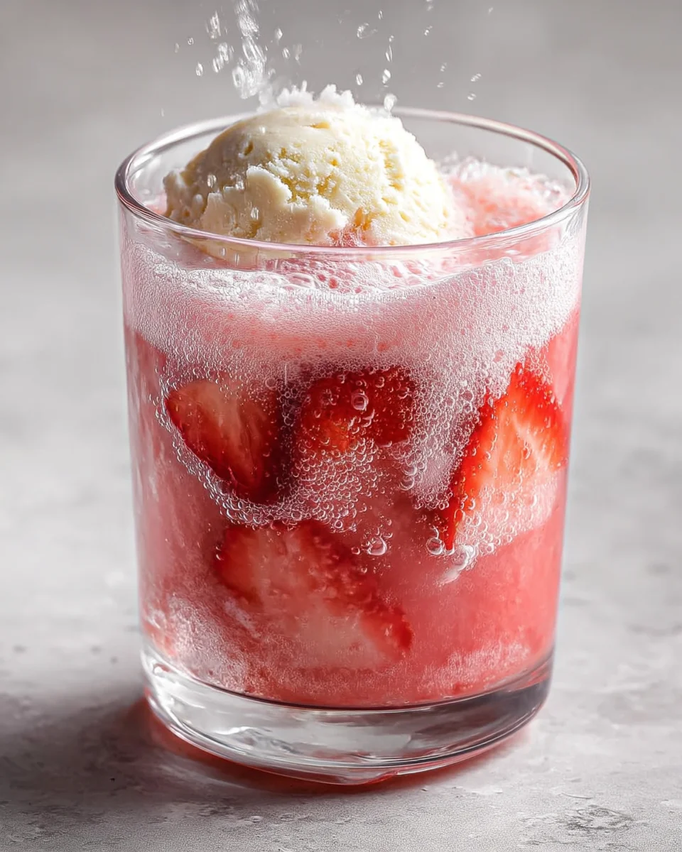 Sparkling Strawberry Float