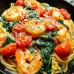 Tomato Spinach Shrimp Pasta