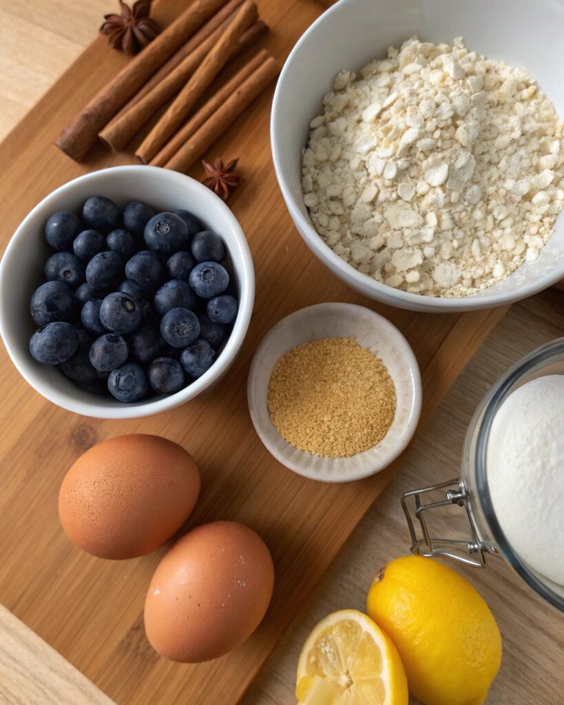 Blueberry cottage cheese breakfast bake ingredients