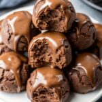 Cottage cheese brownie batter protein bites with chocolate chips