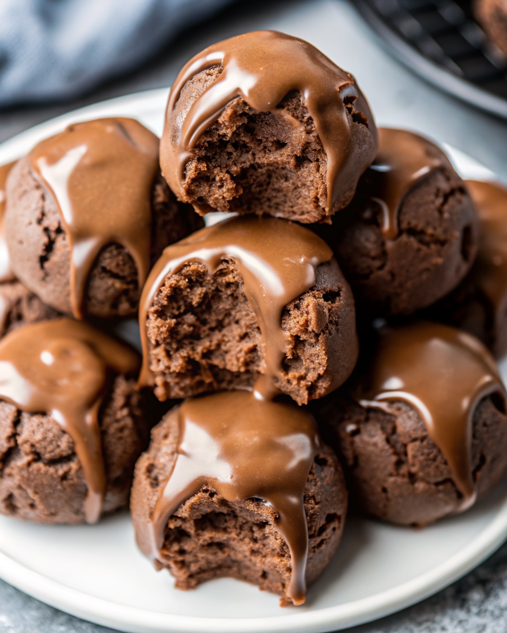 Cottage cheese brownie batter protein bites with chocolate chips