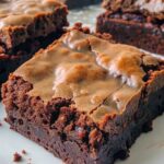 Cottage Cheese Protein Brownies on a plate