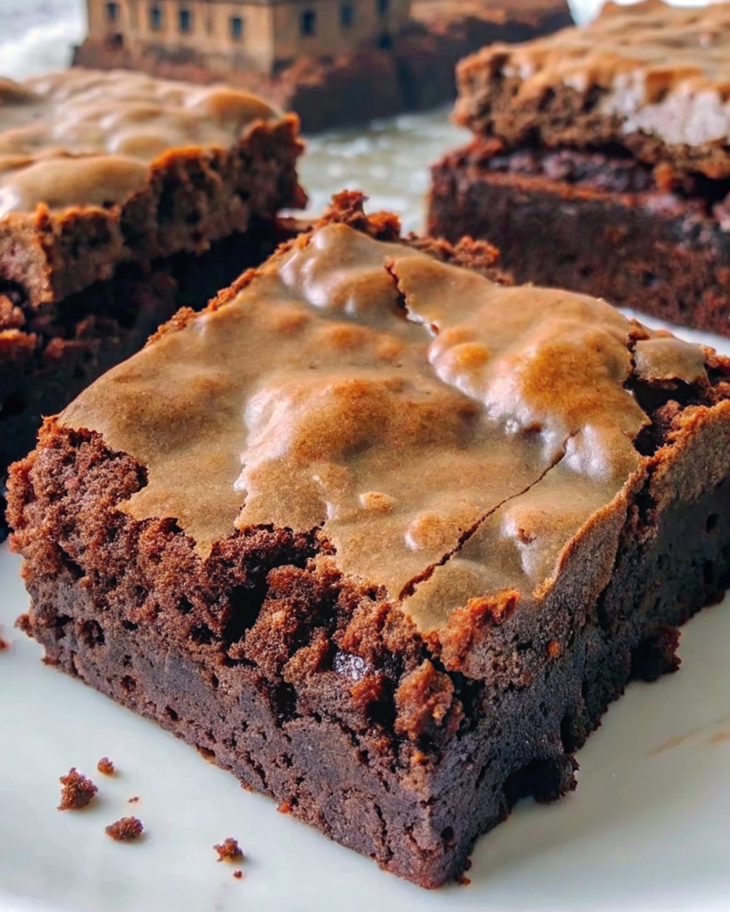 Cottage Cheese Protein Brownies on a plate