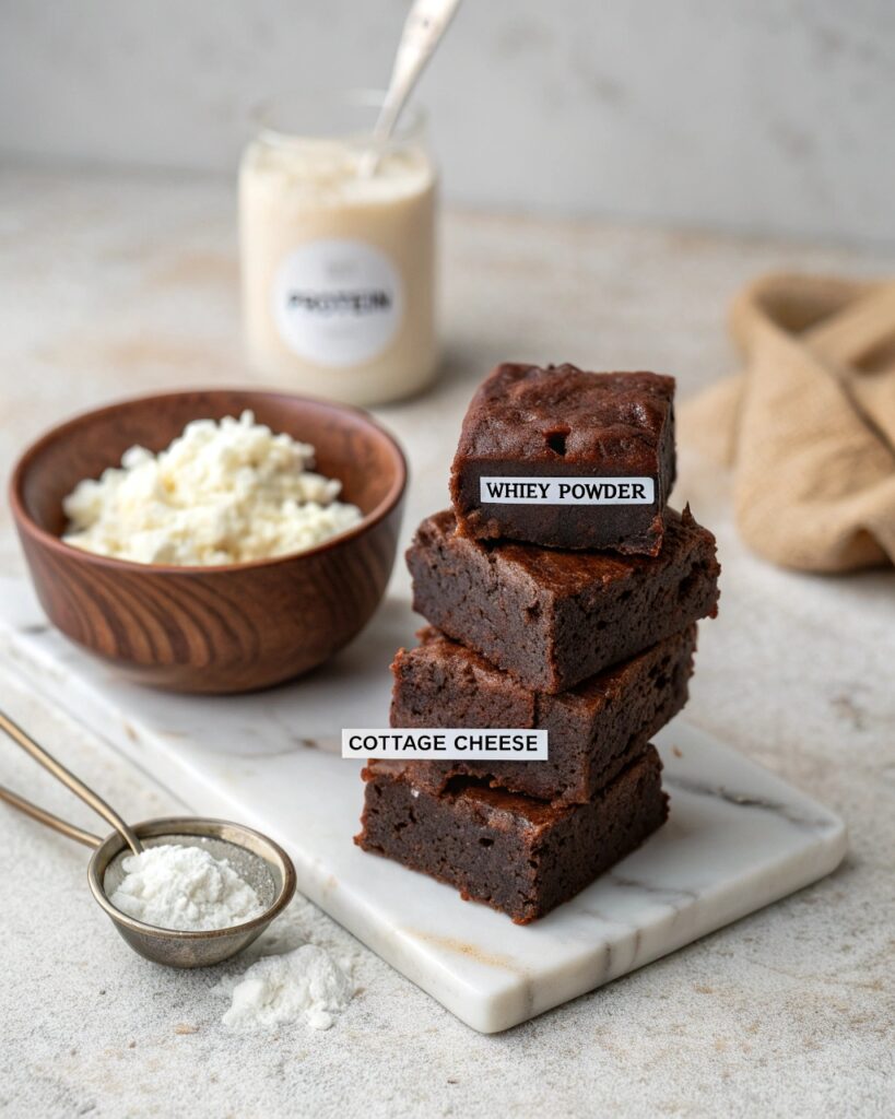 Cottage cheese brownies vs whey protein