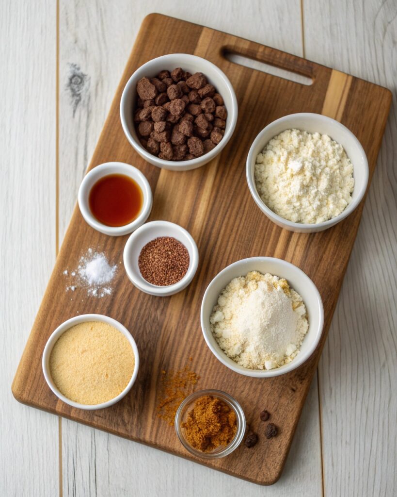 Ingredients for cottage cheese protein brownie