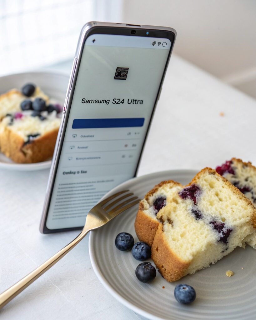 Nutrition details of a slice of blueberry cottage cheese cloud bread